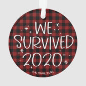 We hebben 2020 overleefd Funny Covid-pandemie Kers Ornament (achterkant)
