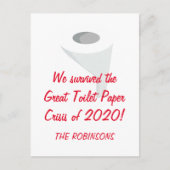 We hebben 2020 overleefd! Naam Funny Quarantine Briefkaart (Voorkant)