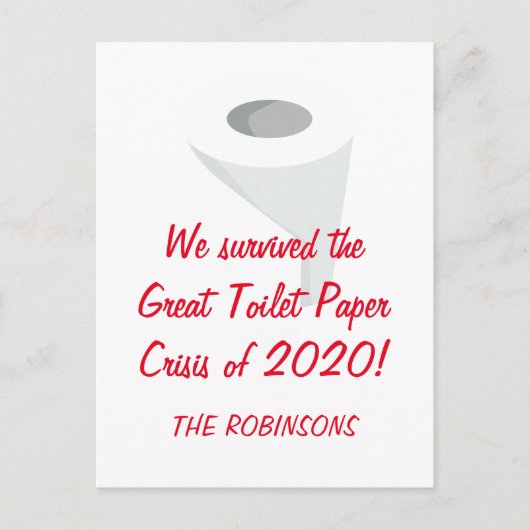 We hebben 2020 overleefd! Naam Funny Quarantine Briefkaart (Voorkant)