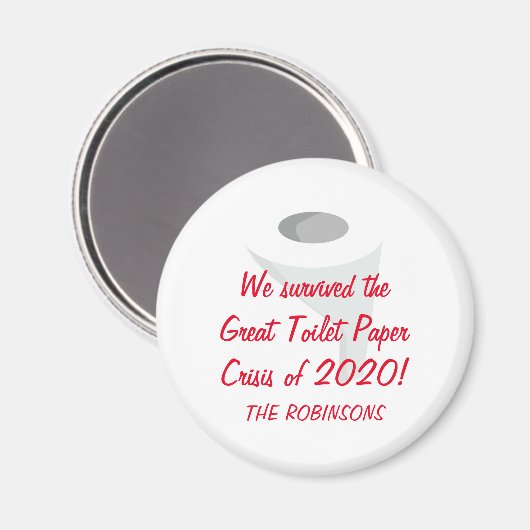 We hebben 2020 overleefd! Naam Funny Quarantine Magneet (Voorkant / Achterkant)