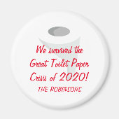 We hebben 2020 overleefd! Naam Funny Quarantine Magneet (Voorkant)