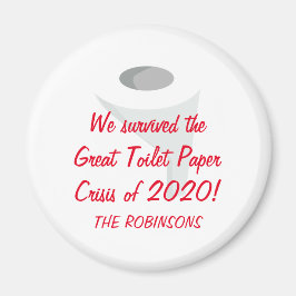 We hebben 2020 overleefd! Naam Funny Quarantine Magneet