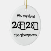 We hebben 2020-toiletpapier overleven keramisch ornament (Rechts)