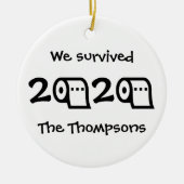 We hebben 2020-toiletpapier overleven keramisch ornament (Voorkant)