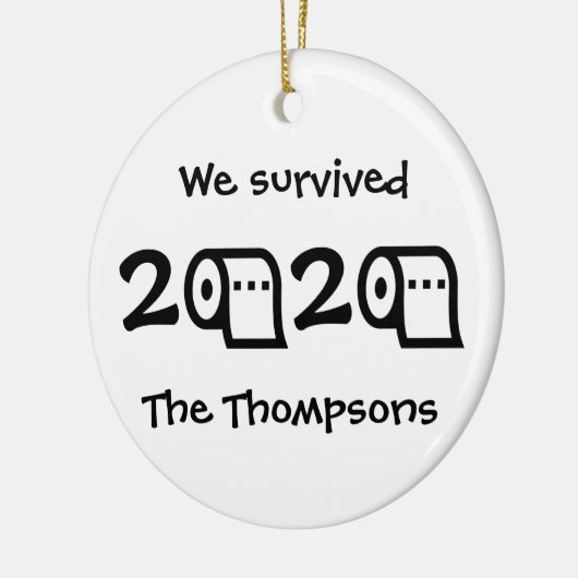 We hebben 2020-toiletpapier overleven keramisch ornament (Links)