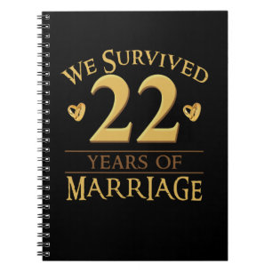 We hebben 22 jaar overleven van het huwelijk... 22 notitieboek