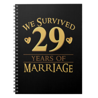 We hebben 29 jaar overleven van het huwelijk... 29 notitieboek