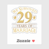 We hebben 29 jaar overleven van het huwelijk... 29 sticker (Vel)