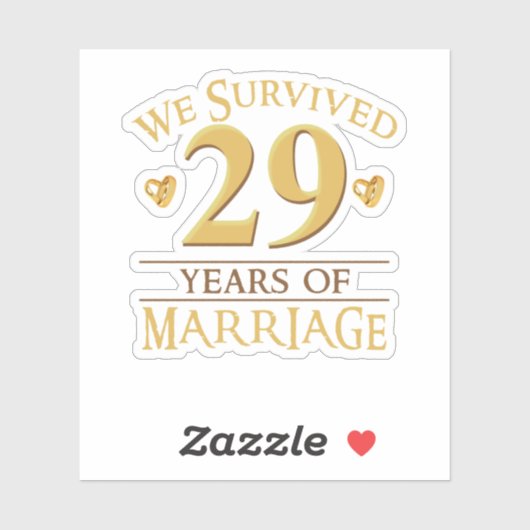 We hebben 29 jaar overleven van het huwelijk... 29 sticker (Vel)