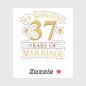 We hebben 37 jaar overleven van het huwelijk... pa sticker (Vel)