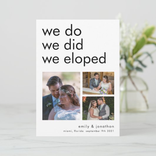 We hebben 3 Foto's aangekondigd Aankondiging (Staand voorkant)