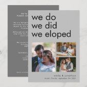 We hebben 3 foto's uitgehaald Aankondiging Grijs (Voorkant / Achterkant)