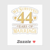 We hebben 44 jaar overleven van het huwelijk... 44 sticker (Vel)