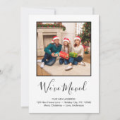 We hebben Aangepaste foto Blue Pset Holiday Moving Aankondiging (Voorkant)