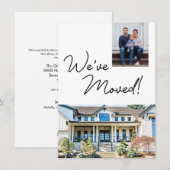 We hebben aangepaste foto verplaatst Nieuw thuisad Feestdagenkaart (Voorkant / Achterkant)