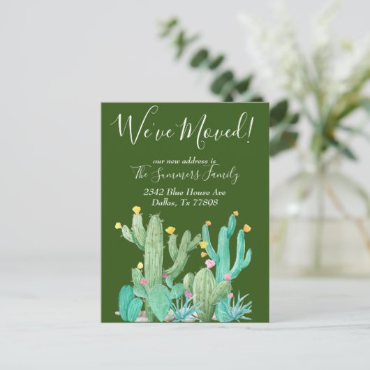 We hebben aankondiging Cactus woestijncactussen ve Briefkaart (Staand voorkant)