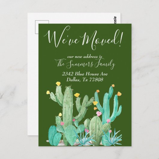 We hebben aankondiging Cactus woestijncactussen ve Briefkaart (Voorkant / Achterkant)