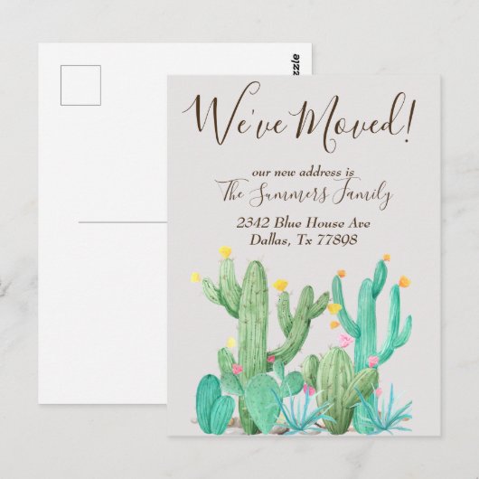 We hebben aankondiging Cactus woestijncactussen ve Briefkaart (Voorkant / Achterkant)