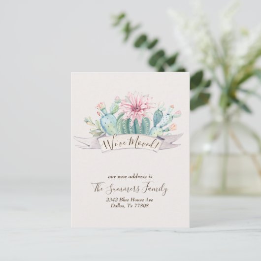 We hebben aankondiging Cactus woestijncactussen ve Briefkaart (Staand voorkant)