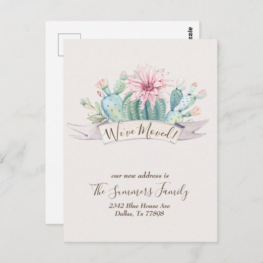 We hebben aankondiging Cactus woestijncactussen ve Briefkaart (Voorkant / Achterkant)