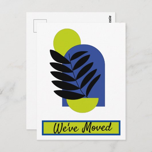 We hebben Abstract adres verplaatst Briefkaart (Voorkant / Achterkant)