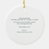 We hebben Adres Foto Collage Kerstbeweging gemaakt Keramisch Ornament (Achterkant)