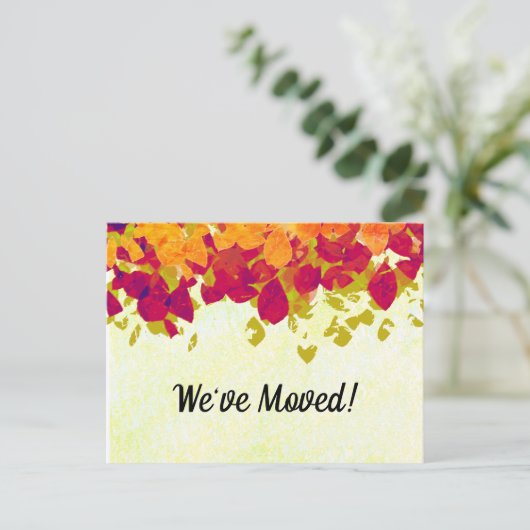 We hebben Adres gewijzigd Briefkaart (Staand voorkant)