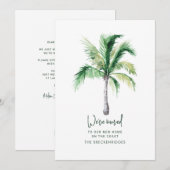 We hebben adres palmboom verplaatst aankondiging (Voorkant / Achterkant)