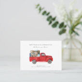 We hebben Adres wijzigen Red Truck Moving Card Visitekaartje (Staand voorkant)