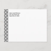 We hebben adreswijziging grijs Polka Dots V05L ver Aankondigingskaart (Achterkant)