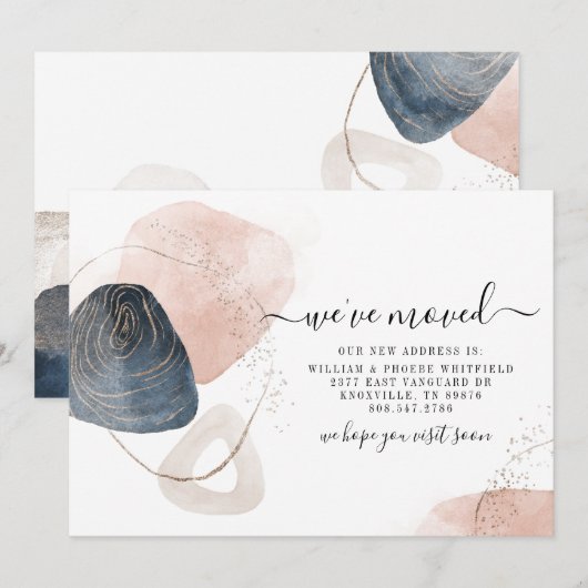 We hebben adreswijziging verplaatst aankondiging (Voorkant / Achterkant)