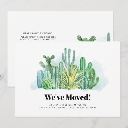 We hebben adreswijziging verplaatst aankondiging (Voorkant / Achterkant)