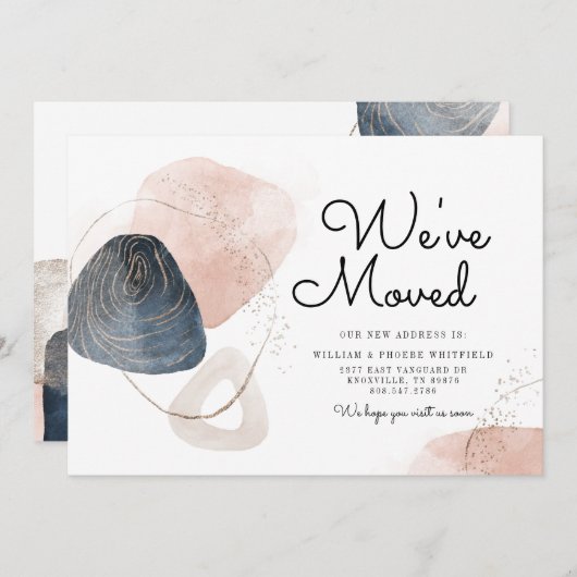 We hebben adreswijziging verplaatst aankondiging (Voorkant / Achterkant)