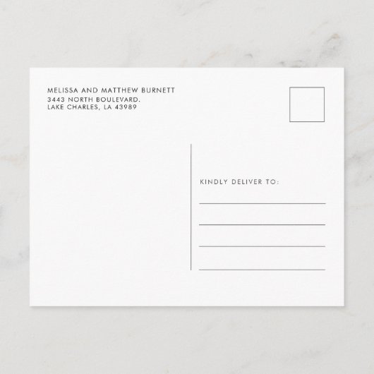 We hebben adreswijziging verplaatst aankondigingskaart (Achterkant)