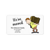 We hebben adreswijziging verplaatst etiket (Voorkant)