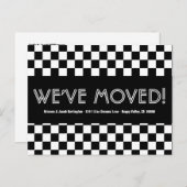 We hebben adreswijziging zwart wit CHEQUES V005 ve Aankondigingskaart (Voorkant / Achterkant)