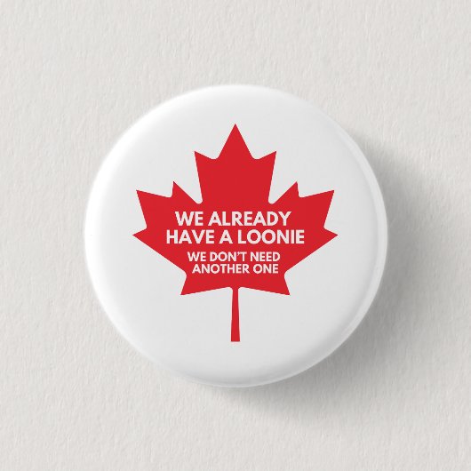 We hebben al een Loonie Round Button Badge (Voorkant)