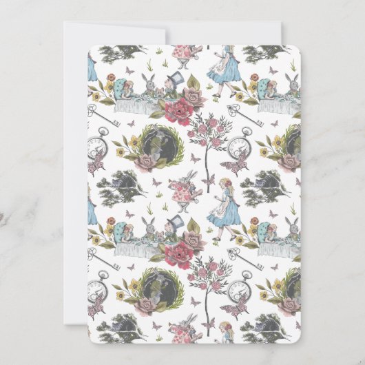 We hebben Alice in Wonderland verplaatst Aankondiging (Achterkant)