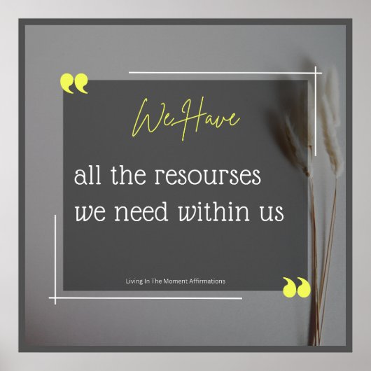 We hebben alle middelen binnen. poster (Voorkant)