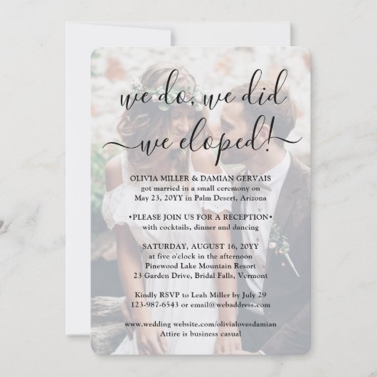 We hebben alleen 2 foto-overlay bruiloft ontvangen kaart (Voorkant)