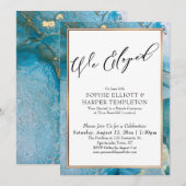 We hebben alleen Blauwgroen & Gold Ink Reception o Kaart (Voorkant / Achterkant)