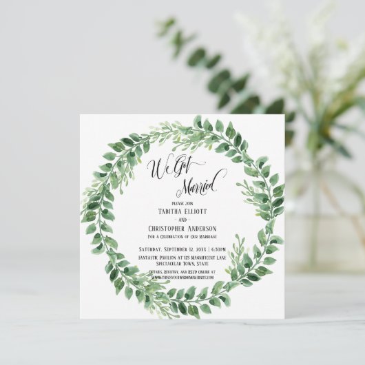 We hebben alleen gehuwde groene Wreate Reception. Kaart (Staand voorkant)