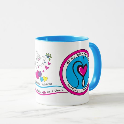 We hebben allemaal dezelfde 3 roze_ mok (Voorkant rechts)