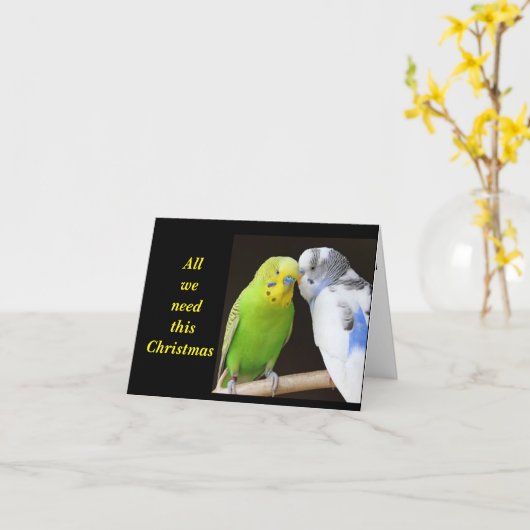 "WE HEBBEN ALLEMAAL EEN MISTLETOE NODIG" KAART (Gele Bloem)