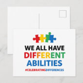 We Hebben Allemaal Verschillende Vaardigheden Awar Briefkaart (Voorkant / Achterkant)