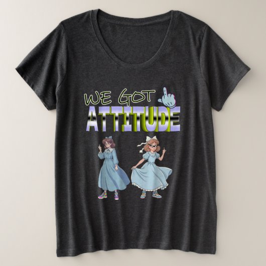 We Hebben Attitude Grote Maat T-shirt (Design voorkant)