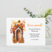 We hebben Autumn Herfst Sunflowers Door verplaatst Aankondiging (Staand voorkant)