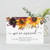 We hebben Autumn Sunflower New Home Foto Moving Aankondiging (Staand voorkant)