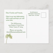 We hebben Beach Budget Palm Trees Golf Move verpla Aankondigingskaart (Achterkant)