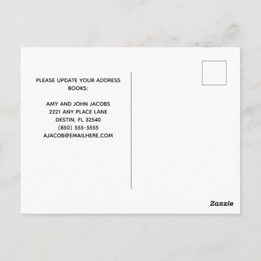 We hebben Beach Home New Address Coastal Photo Briefkaart (Achterkant)